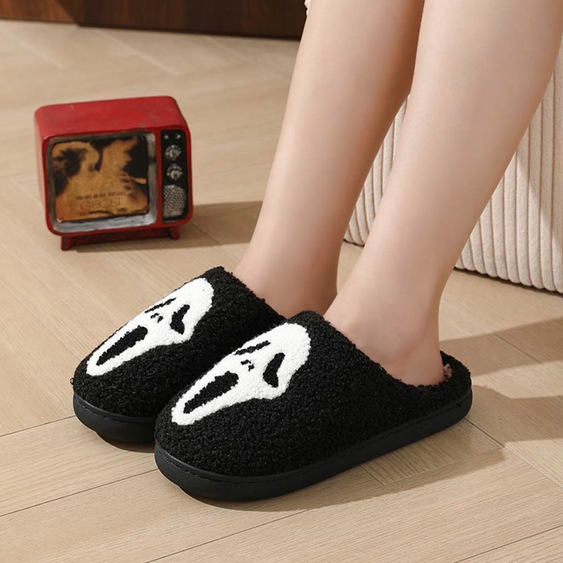 Plus Size Ghost Face Hand Heart Slippers - image 4