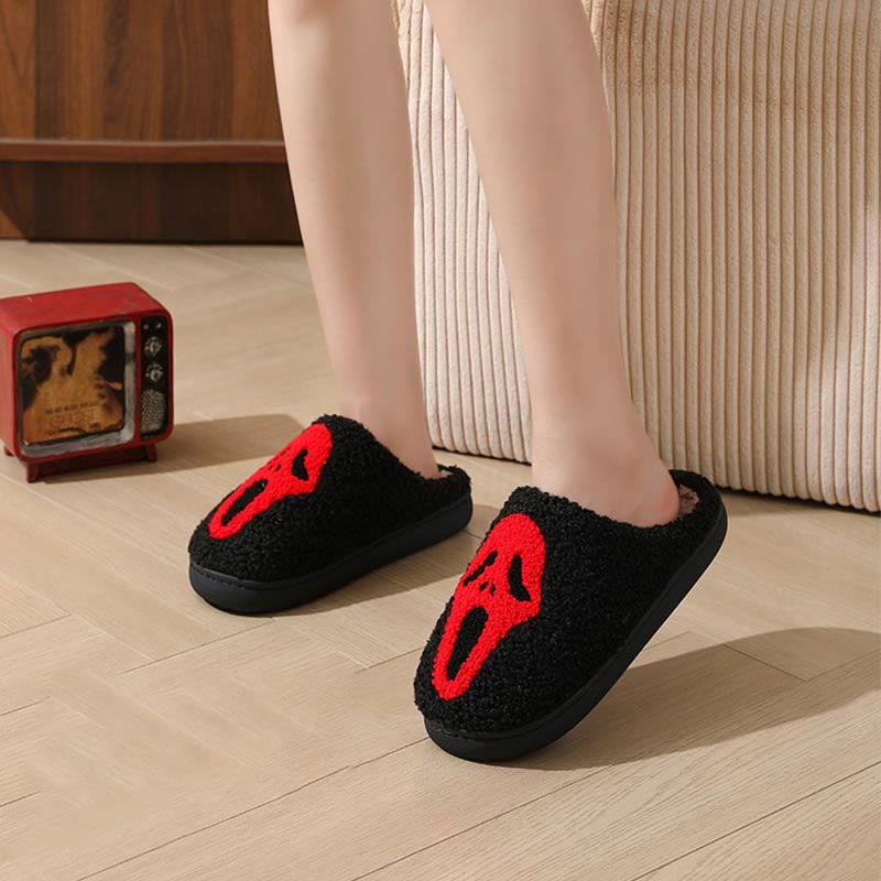 Plus Size Ghost Face Hand Heart Slippers - image 3