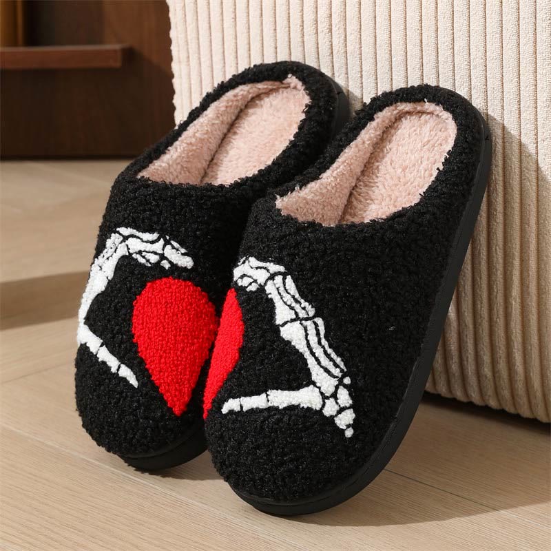 Plus Size Ghost Face Hand Heart Slippers - Heart - EU44-45(US8.5-9) - image 10