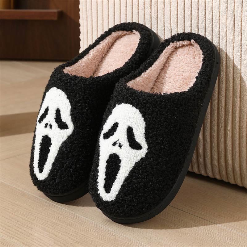 Plus Size Ghost Face Hand Heart Slippers - White - EU44-45(US8.5-9) - image 11