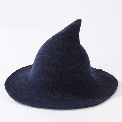 Halloween Solid Color Witch Hat - Navy Blue - One Size - image 4
