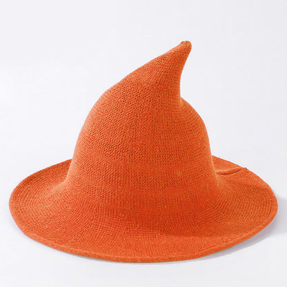 Halloween Solid Color Witch Hat - Orange - One Size - image 8