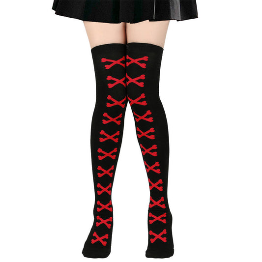 Halloween Bone Thigh High Knee Socks(7 Pairs) - image 0