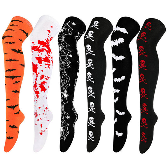 Halloween Thigh High Knee Socks(6 Pairs) - Multicolor - EU37-40(US4-7) - image 0