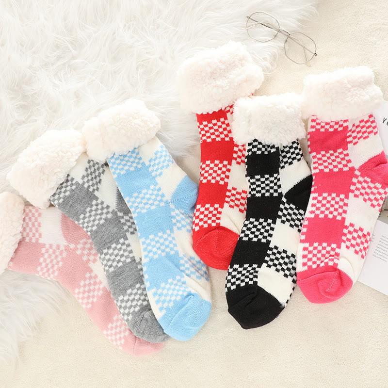 Plus Size Grid Slipper Socks - image 0