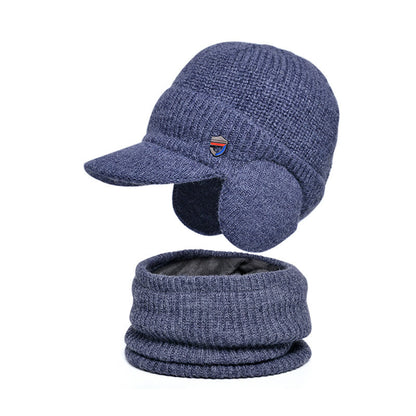 Warm Earmuffs Beanie Scarf 2 In 1 Set - Blue - One Size - image 11