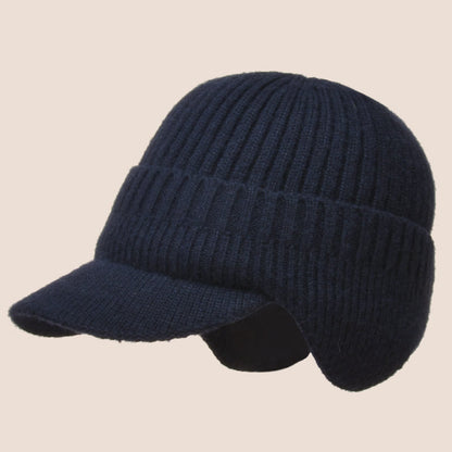 Warm Earflaps Beanie Hat Warmer - Navy Blue - One Size - image 6