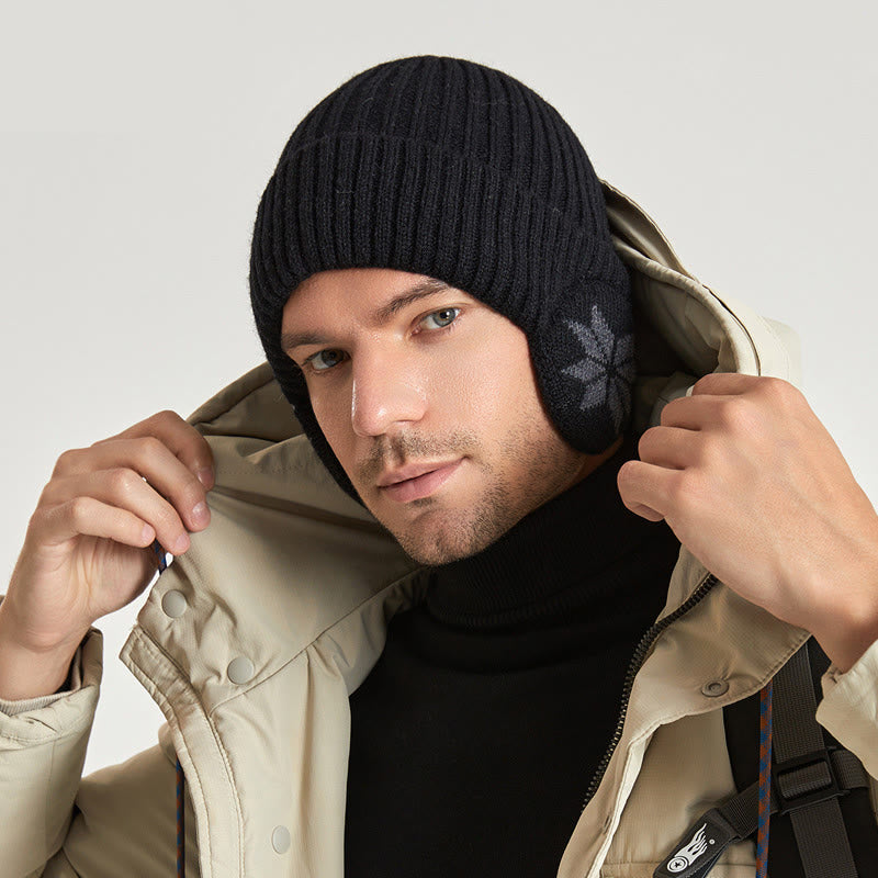 Snowflake Earflaps Beanie Hat Warmer - image 5