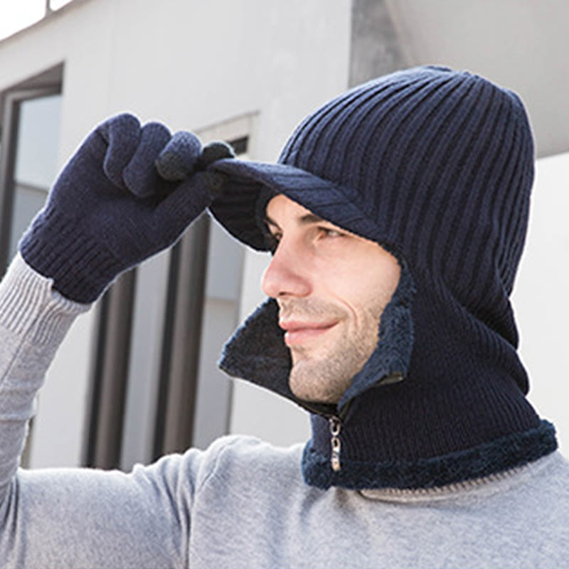 Zipper Beanie Gloves 2 In 1 Set - image 6