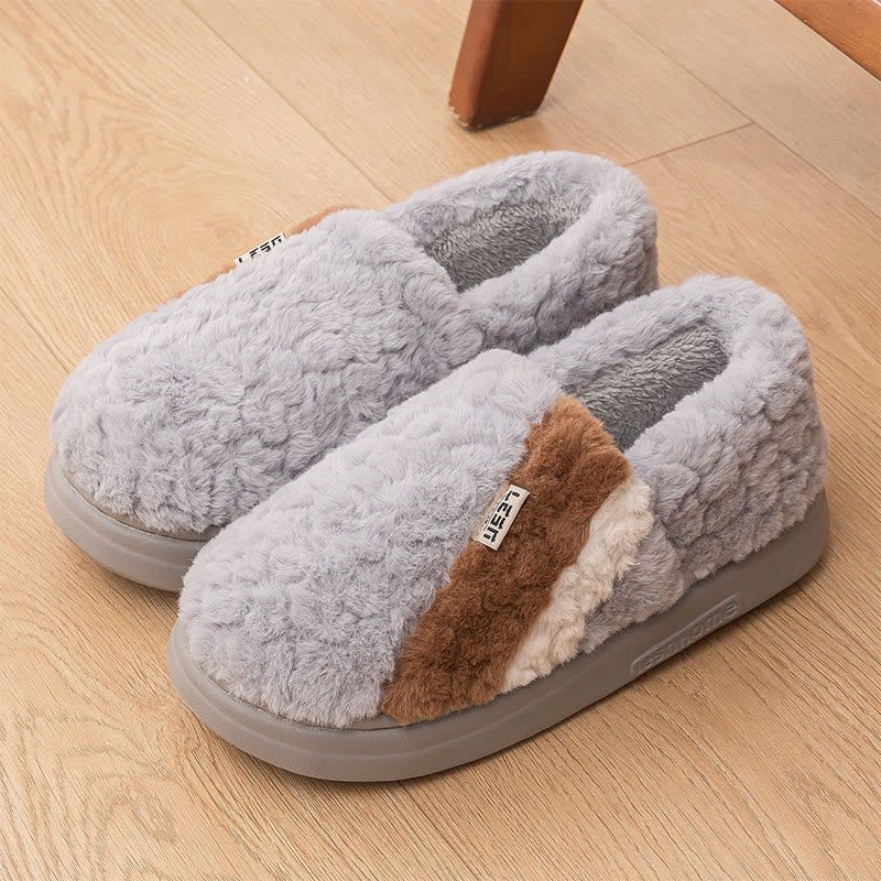 Plus Size Color Matching Slippers - Light Gray - EU43-44(US9-10) - image 8
