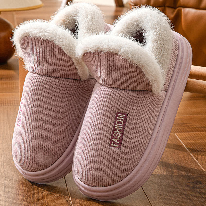 Plus Size Skin Friendly Warm Slippers - Purple - EU45-46(US11-12) - image 6