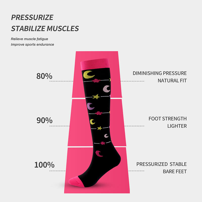 Cute Fashion Sports Compression Socks(7 Pairs) - image 1