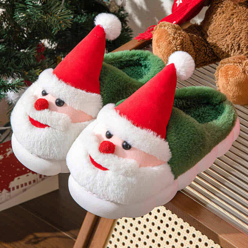 Plus Size Santa Claus Slippers - Green - EU44-45(US10-11) - image 5