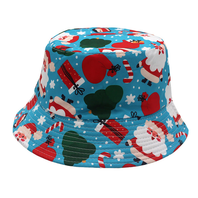 Plus Size Christmas Elements Bucket Hat - Blue - One Size - image 6