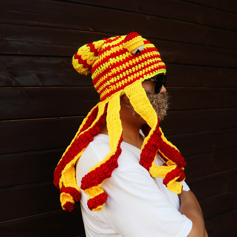 Plus Size Colorful Octopus Tentacle Beanie - image 6
