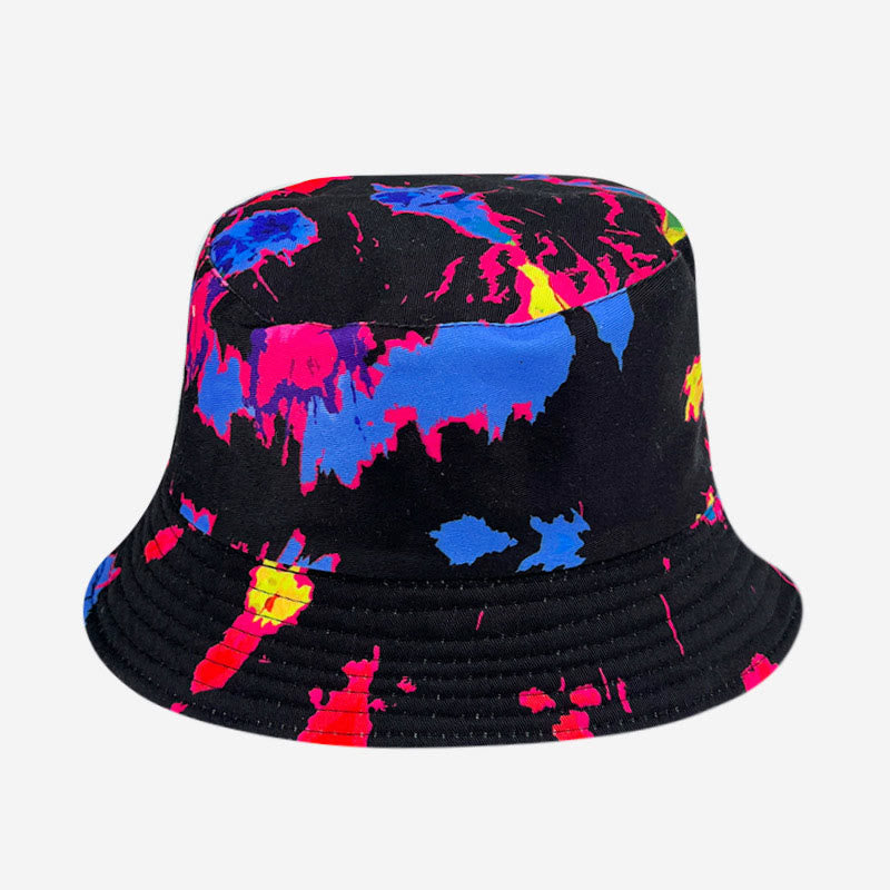 Plus Size Blue Purple Tie Dye Bucket Hat - B - One Size - image 1