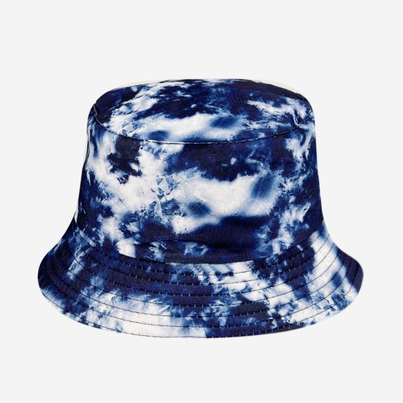 Plus Size Blue Purple Tie Dye Bucket Hat - A - One Size - image 0