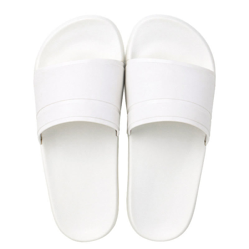 Plus Size Non Slip Solid Color Slides - White - EU46-47(US12-12.5) - image 6
