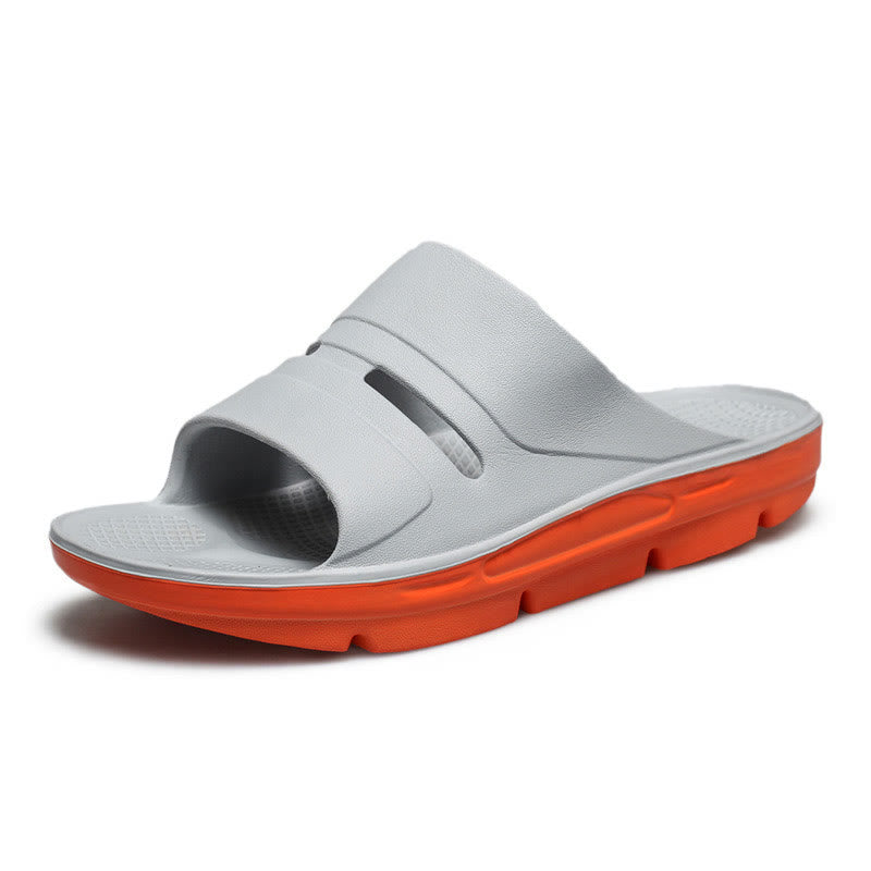 Plus Size Thick Sole Arch Support Slides - Grey - EU49(US14) - image 10
