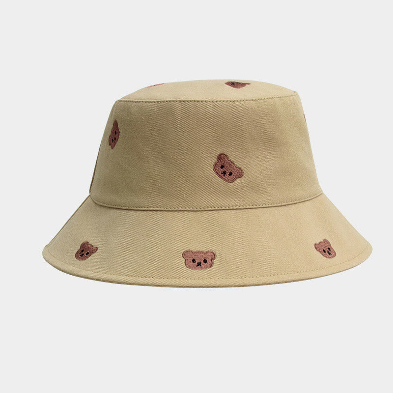 Plus Size Bear Bucket Hat - Khaki - One Size - image 0