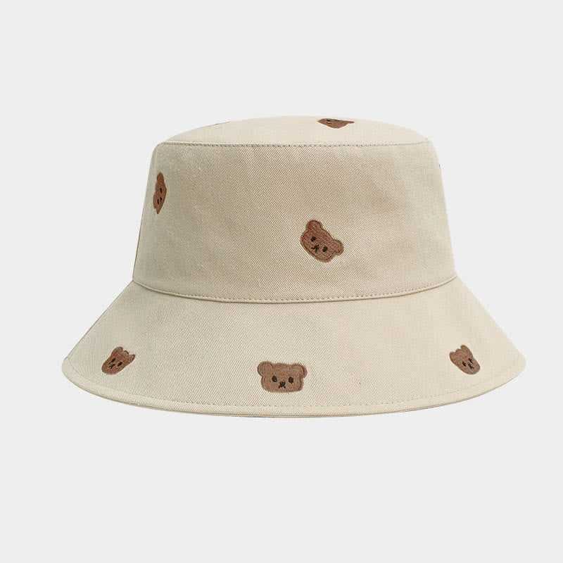 Plus Size Bear Bucket Hat - Beige - One Size - image 3