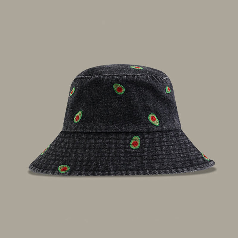 Plus Size Avocado Bucket Hat - Black - One Size - image 0
