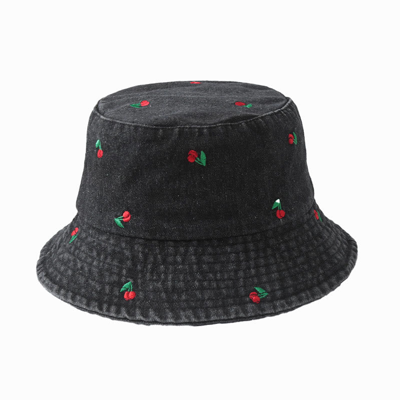 Plus Size Cherry Bucket Hat - Black - One Size - image 2