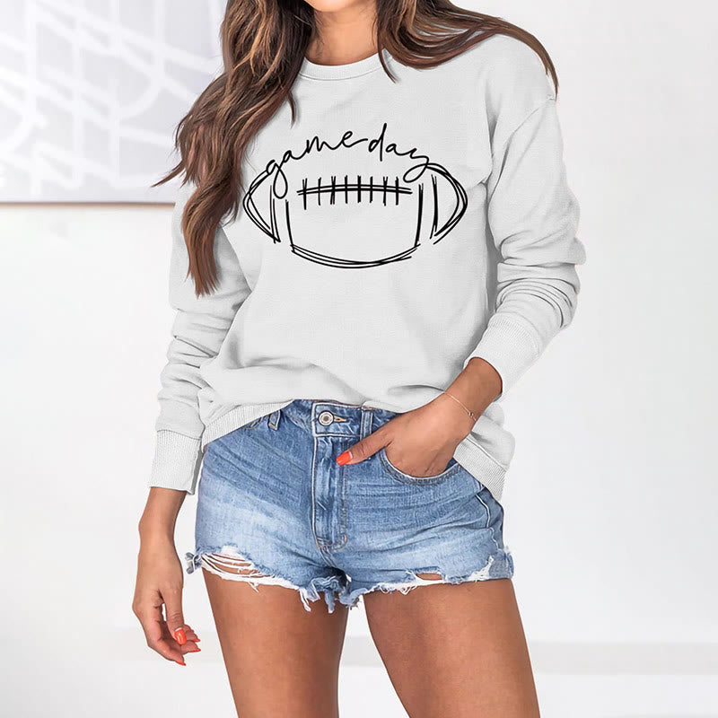 Plus Size Black Game Day Print Sweatshirt - image 15