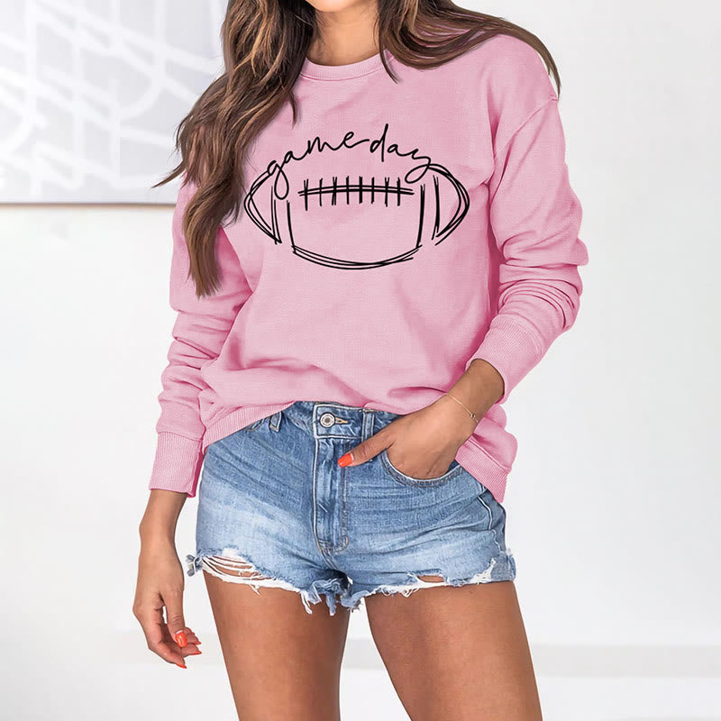 Plus Size Black Game Day Print Sweatshirt - image 21