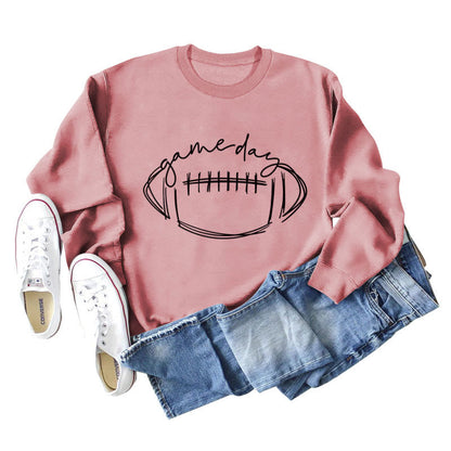 Plus Size Black Game Day Print Sweatshirt - Pink - 2XL - image 11