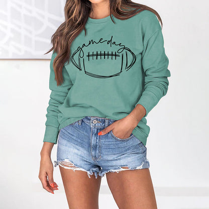 Plus Size Black Game Day Print Sweatshirt - image 13