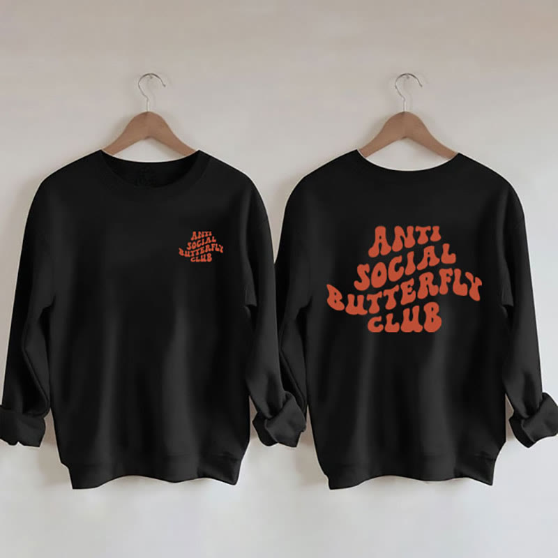 Plus Size Orange Text Sweatshirt - Black - 3XL - image 1