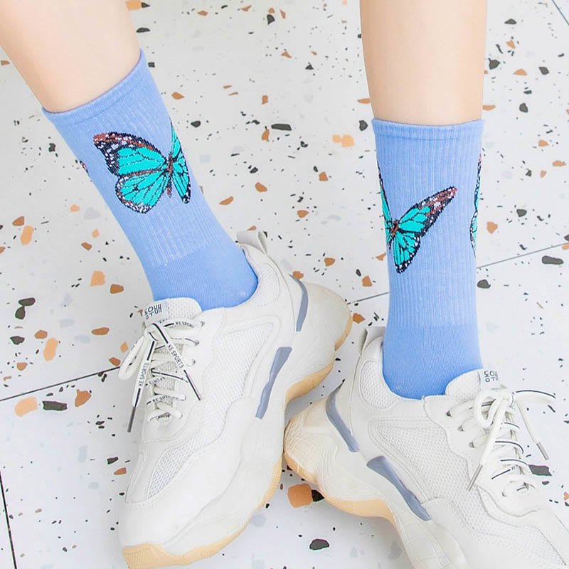Butterfly Crew Socks(6 Pairs) - image 1