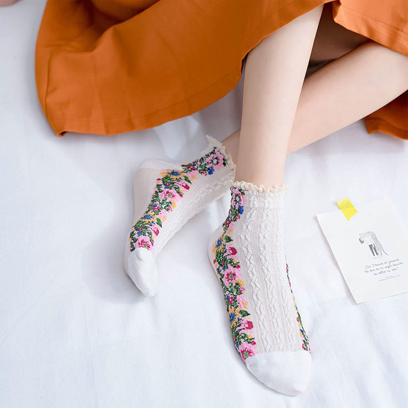 Vintage Lace Ankle Socks(5 Pairs) - image 3