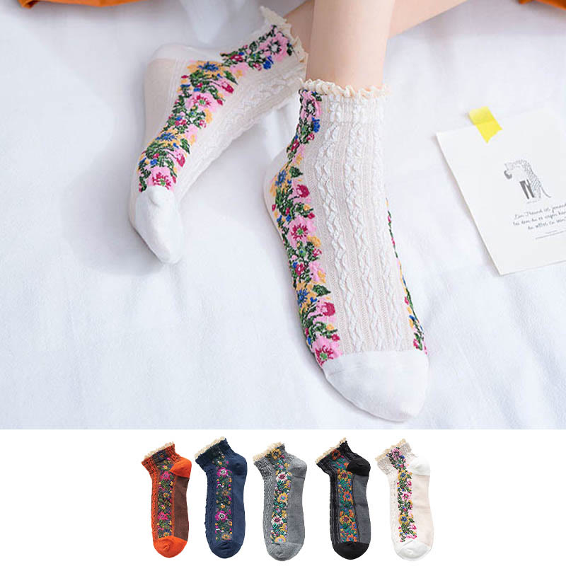 Vintage Lace Ankle Socks(5 Pairs) - image 0