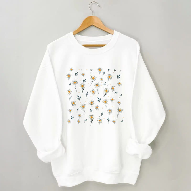 Plus Size Daisy Sweatshirt - White - 3XL - image 2