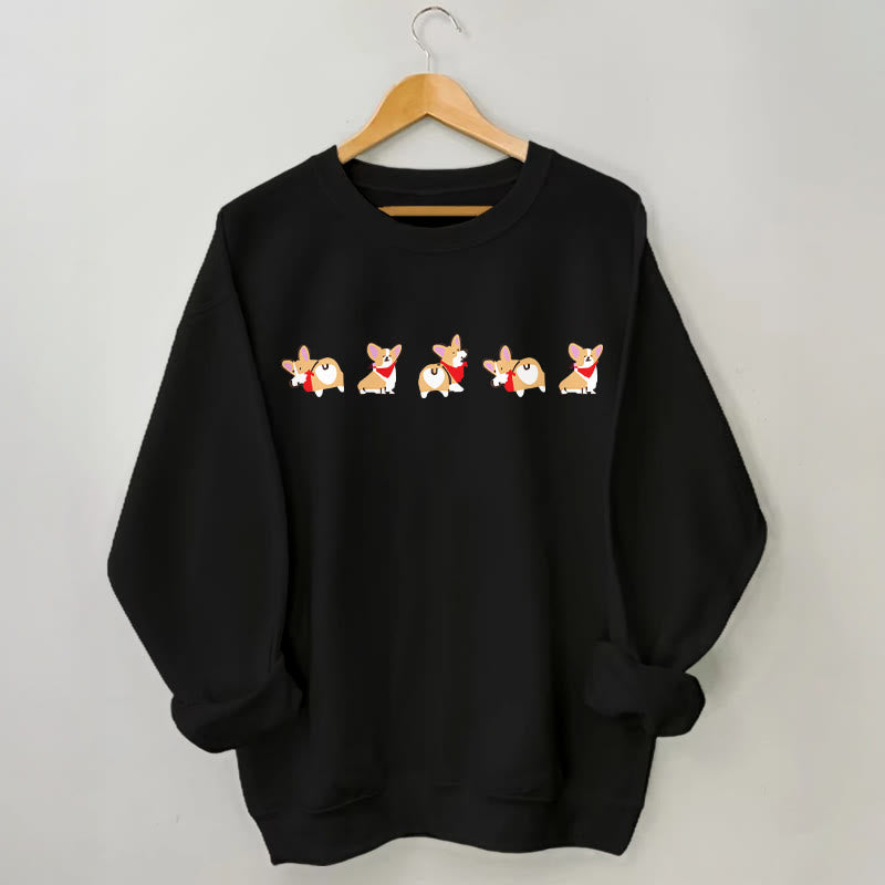 Plus Size Corgi Sweatshirt - Black - 3XL - image 2