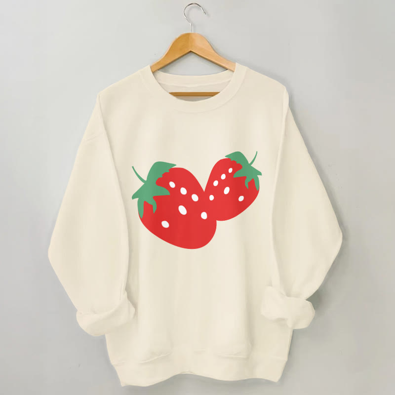 Plus Size Strawberry Sweatshirt - Apricot - 3XL - image 0