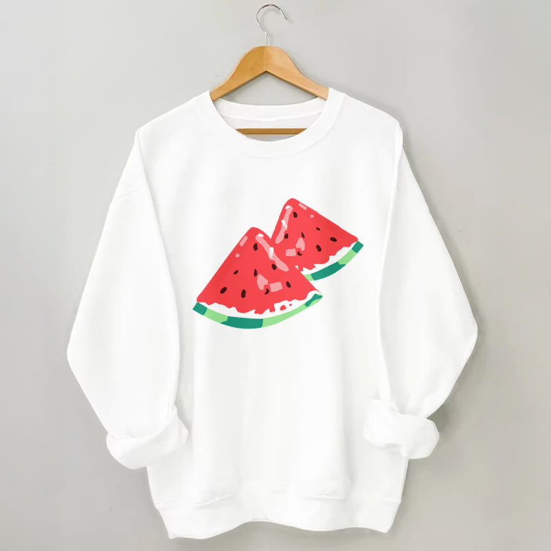 Plus Size Watermelon Sweatshirt - White - 3XL - image 3