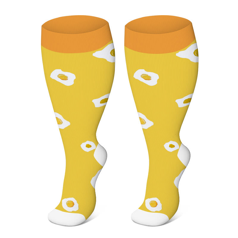 Plus Size Yellow Series Compression Socks 2XL-7XL(3 Pairs) - image 6