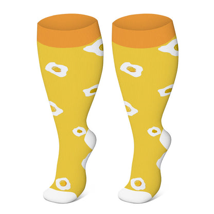 Plus Size Yellow Series Compression Socks 2XL-7XL(3 Pairs) - image 6