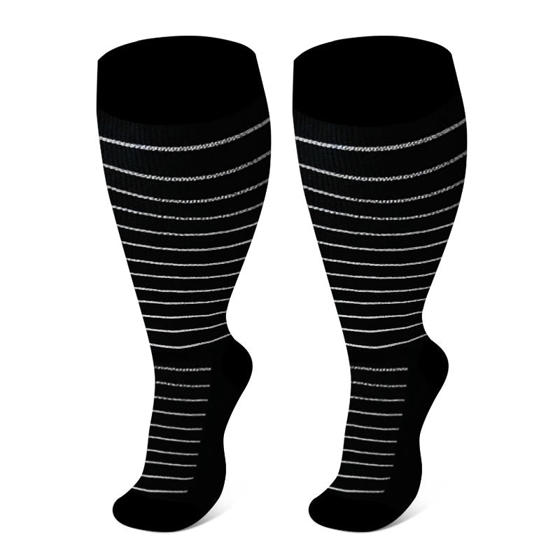Plus Size Rhombus Compression Socks 2XL-7XL(3 Pairs) - image 8