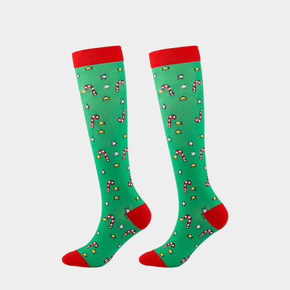 Cartoon Christmas Elements Compression Socks(6 Pairs) - image 3