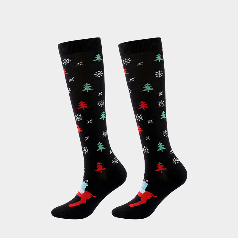 Cartoon Christmas Elements Compression Socks(6 Pairs) - image 5