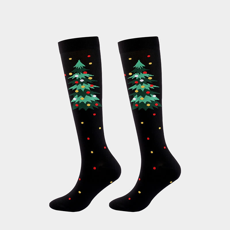 Christmas Cats Dogs Compression Socks(4 Pairs) - image 4