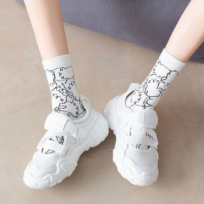 Line Cat Quarter Socks(5 Pairs) - image 5
