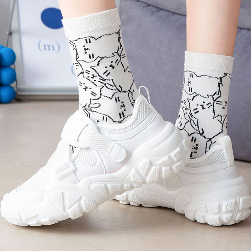 Line Cat Quarter Socks(5 Pairs) - image 7