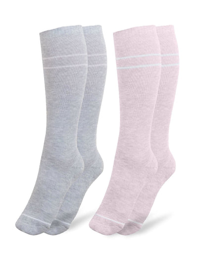Double Bars Solid Color Compression Socks(6 Pairs) - image 3