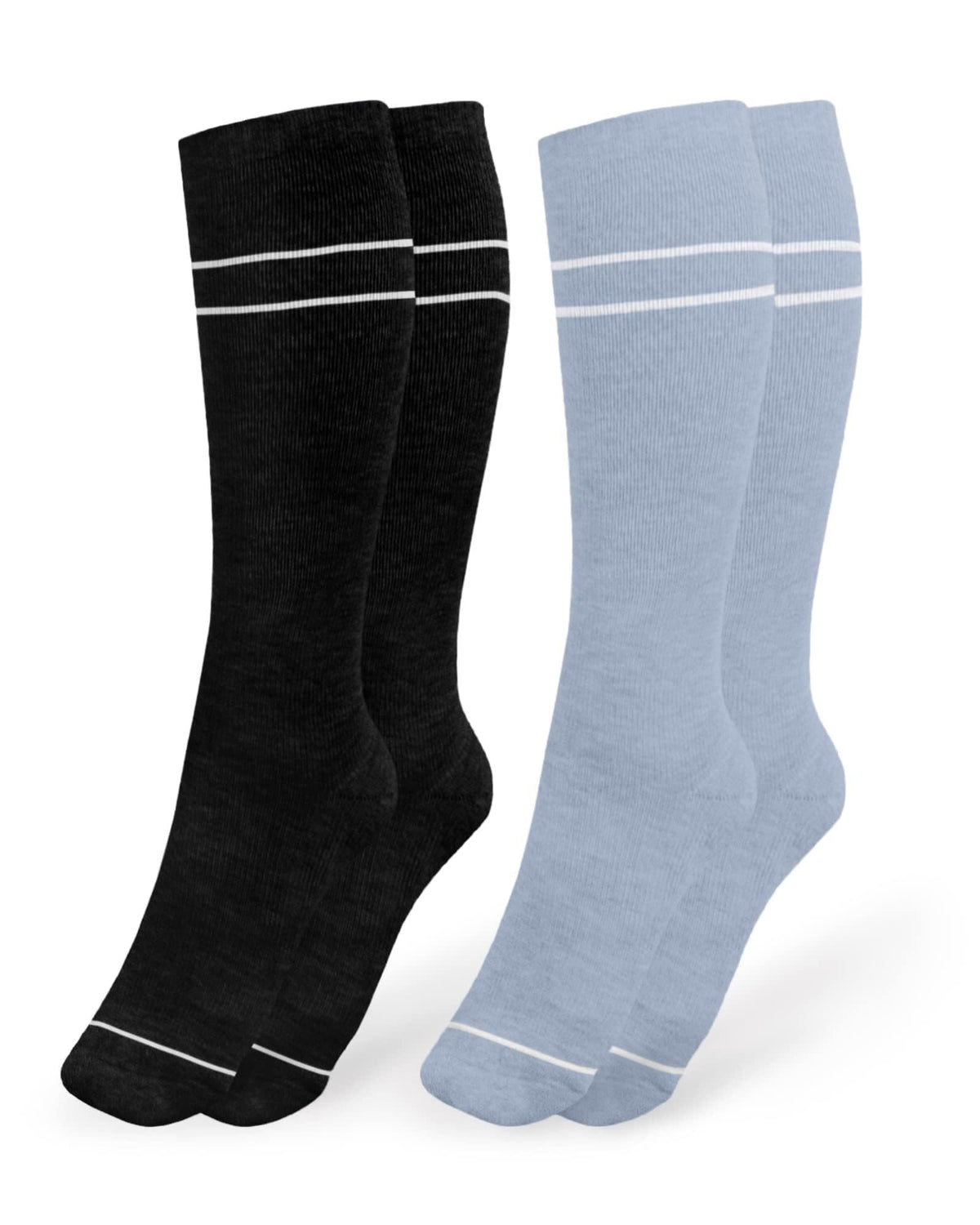 Soft Solid Color Compression Socks(6 Pairs) - image 1
