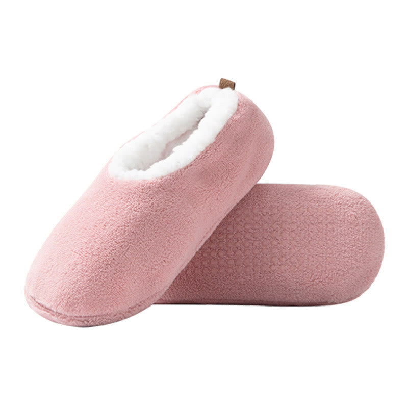 Plus Size Solid Color Non Slip Slipper Socks(3 Pairs) - Pink - EU38-40(US5-7) - image 4